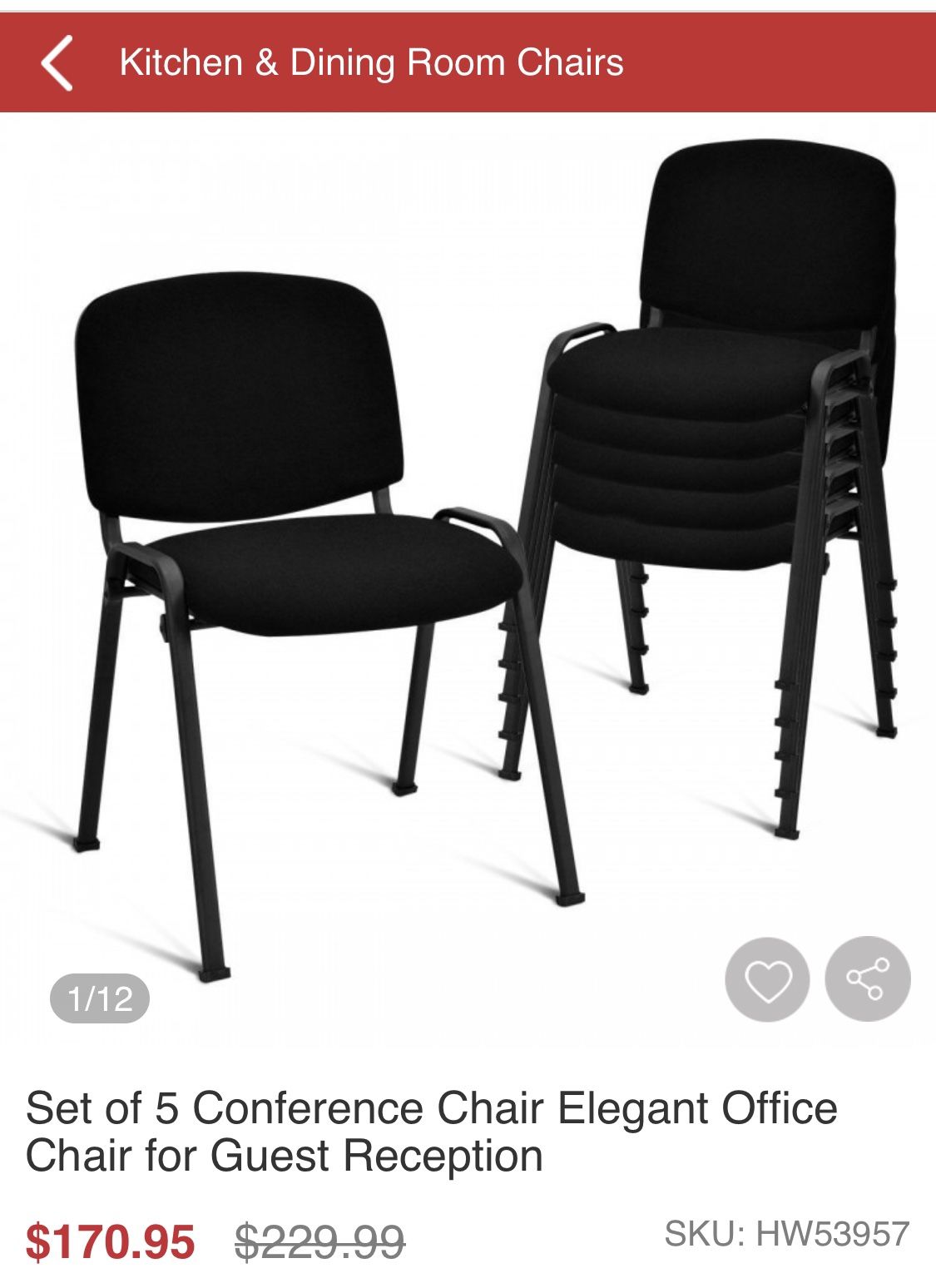 Conference chairs Elegant office chair for guest set of 5