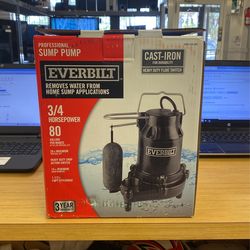 Everbilt Sump Pump Heavy Duty 3/4 