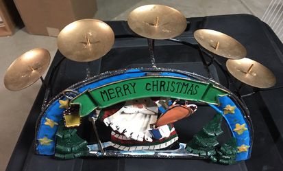 Merry Christmas Candle Holder Centerpiece Decor NEW