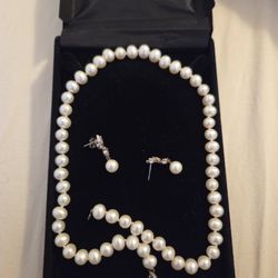 Matching Pearl Earrings And Necklace - Kay Jewelers