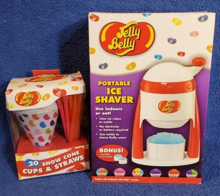 VTG Jelly Belly Lot! Electric & Portable Ice Shavers With Extra Cups! New!