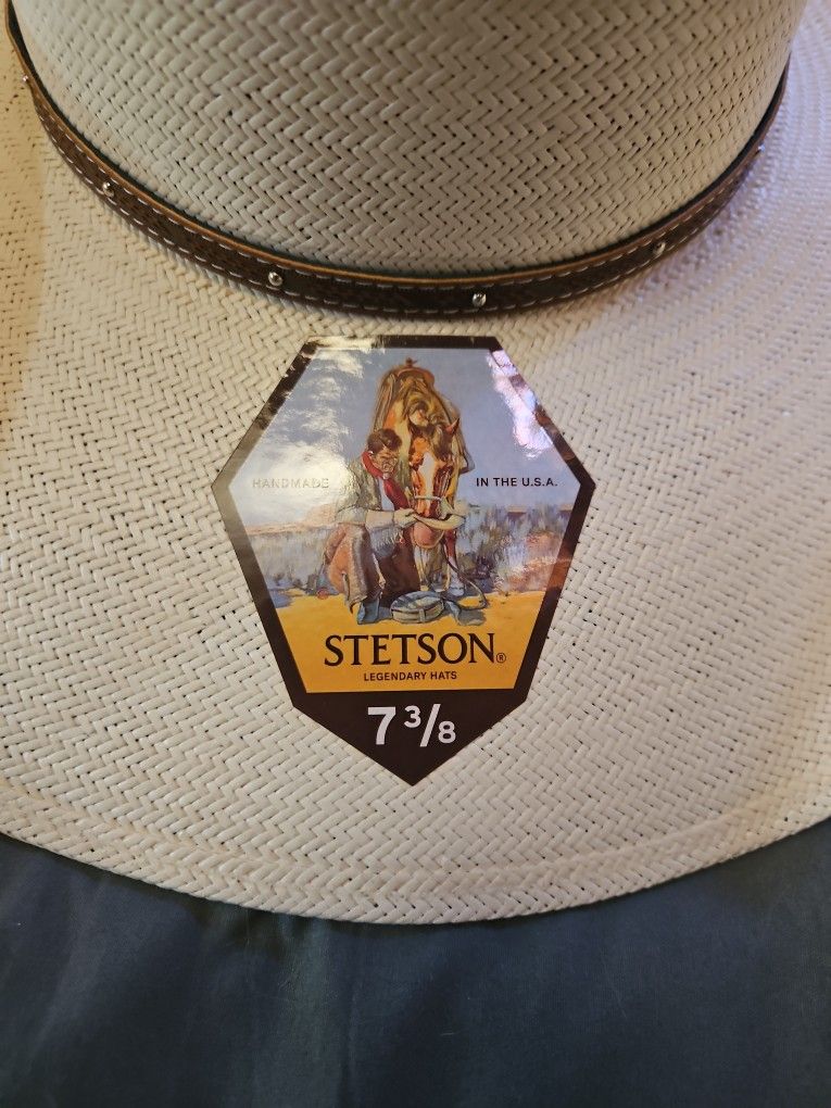 Stetson Straw Hat. 7 3/8
