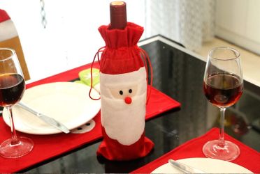Christmas wine bottle cover