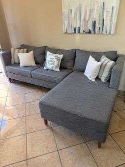 Beautiful Grey Sectional Couch from Living Spaces