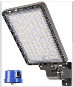 240W LED Parking Lot Light, 36000LM 5000K Adjustable Wall Mount Security Flood Lights with Dusk to Dawn Photocell, IP66 Waterproof Shoebox Light for S