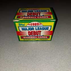 VINTAGE RARE 1989 TOPPS MAJOR LEAGUE BASEBALL DEBUT CARDS COMPLETE SET