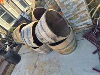Half Wine Barrel Planters