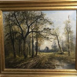 Gorgeous! Antique Vintage Realistic Picture Painting Numbered & Signed 