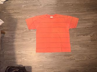 Vintage Y2K Banana Republic Orange Striped T Shirt Mens Sz M Made in USA