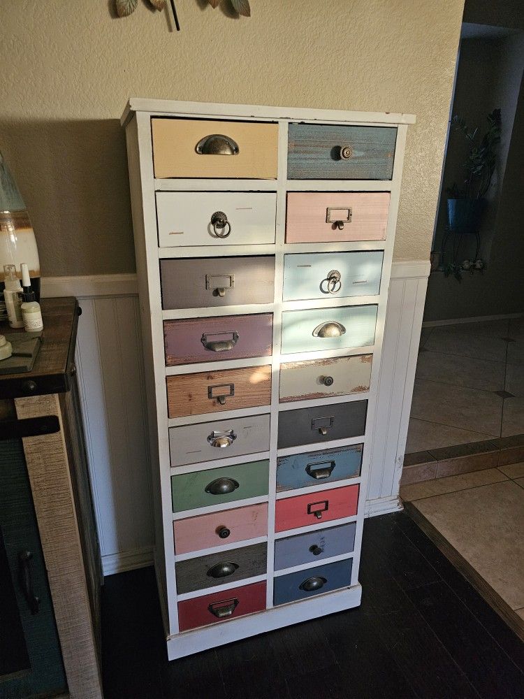 Distressed/Antique 20 Drawer Storage from Hobby Lobby