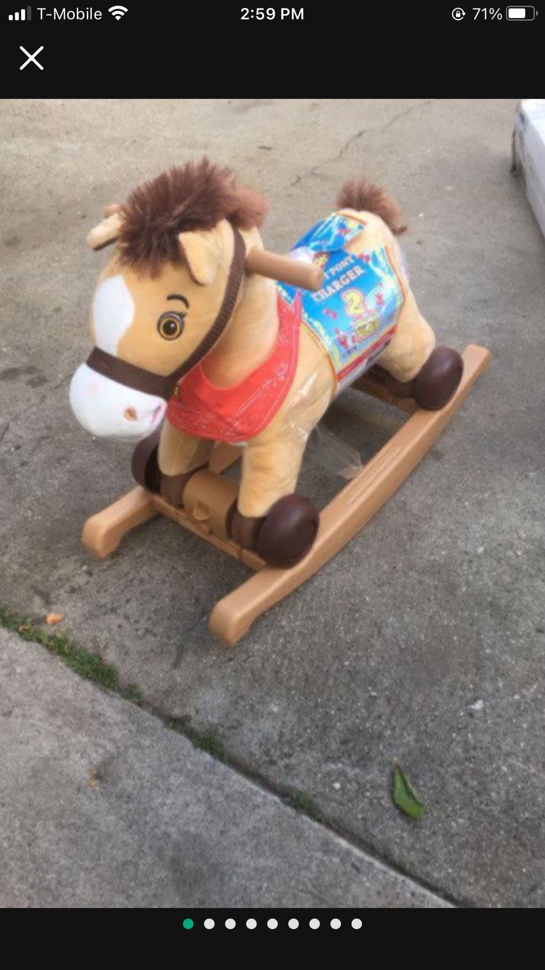Rockin' rider charger 2-in-1 pony ride-on