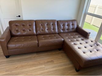 Leather sectional