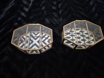 Glass trinket boxes