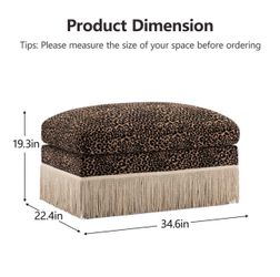 Brand new cheetah/ leopard print ottoman!!