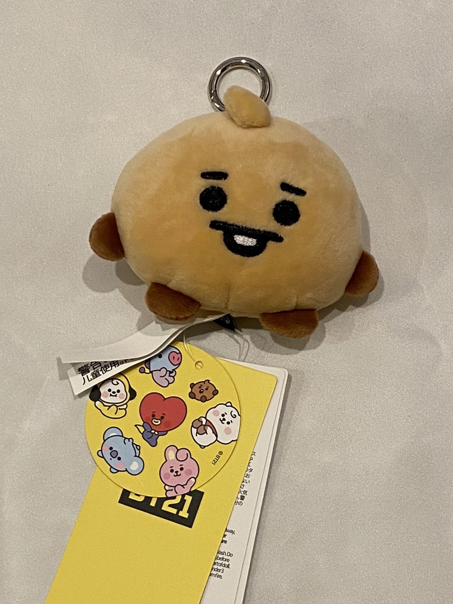 BTS BT21 Line Friends Official Baby Shooky Plush Plushie Keyring Keychain NWT