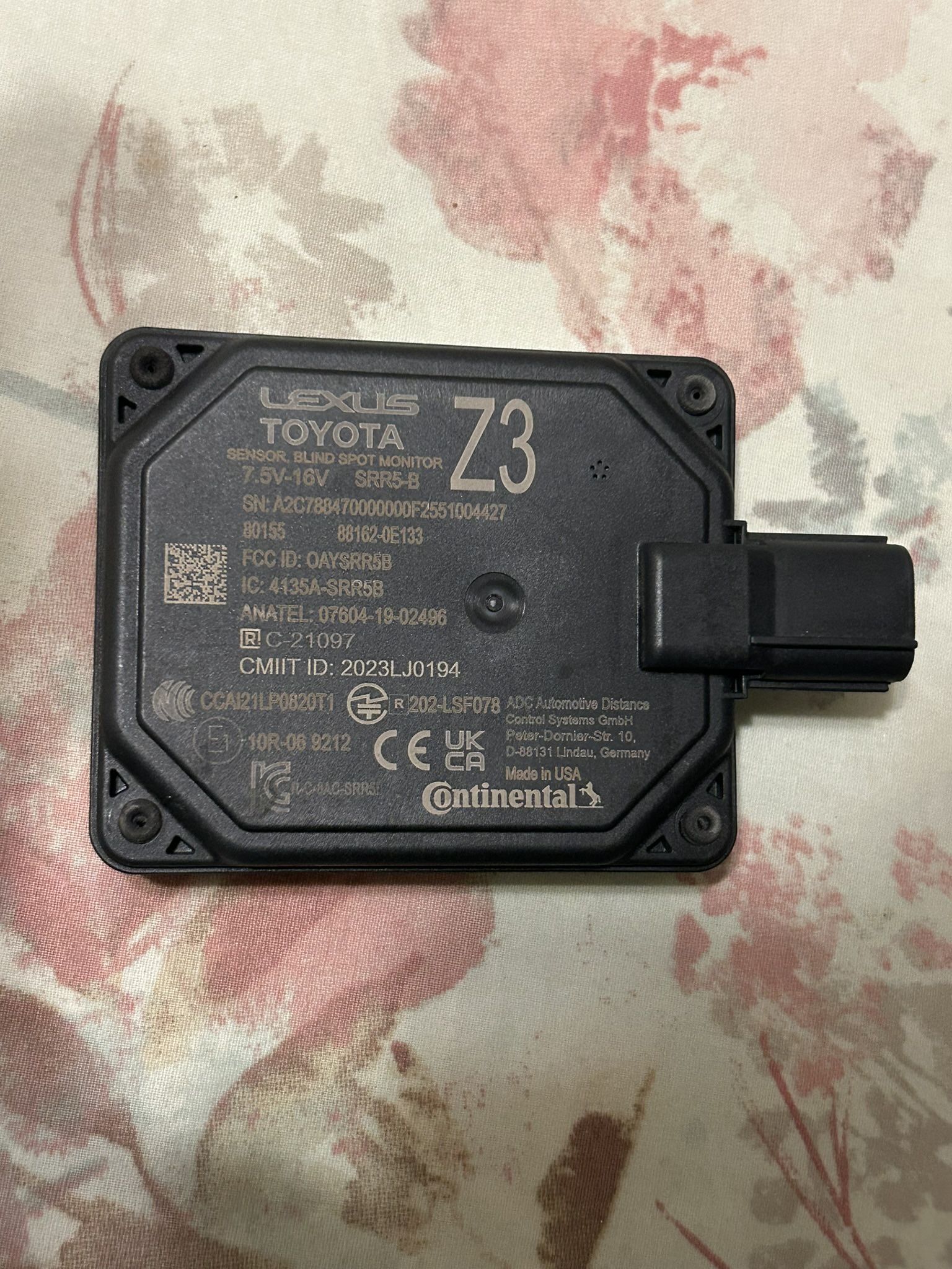 2025 Toyota Lexus Blind Spot Monitor Radar Sensor 88162-0E133 OEM Blindspot