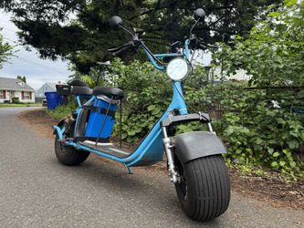 55mph AWD Fat Tire Scooter + 1400lb Trailer – Hauls Ass and Yard Waste