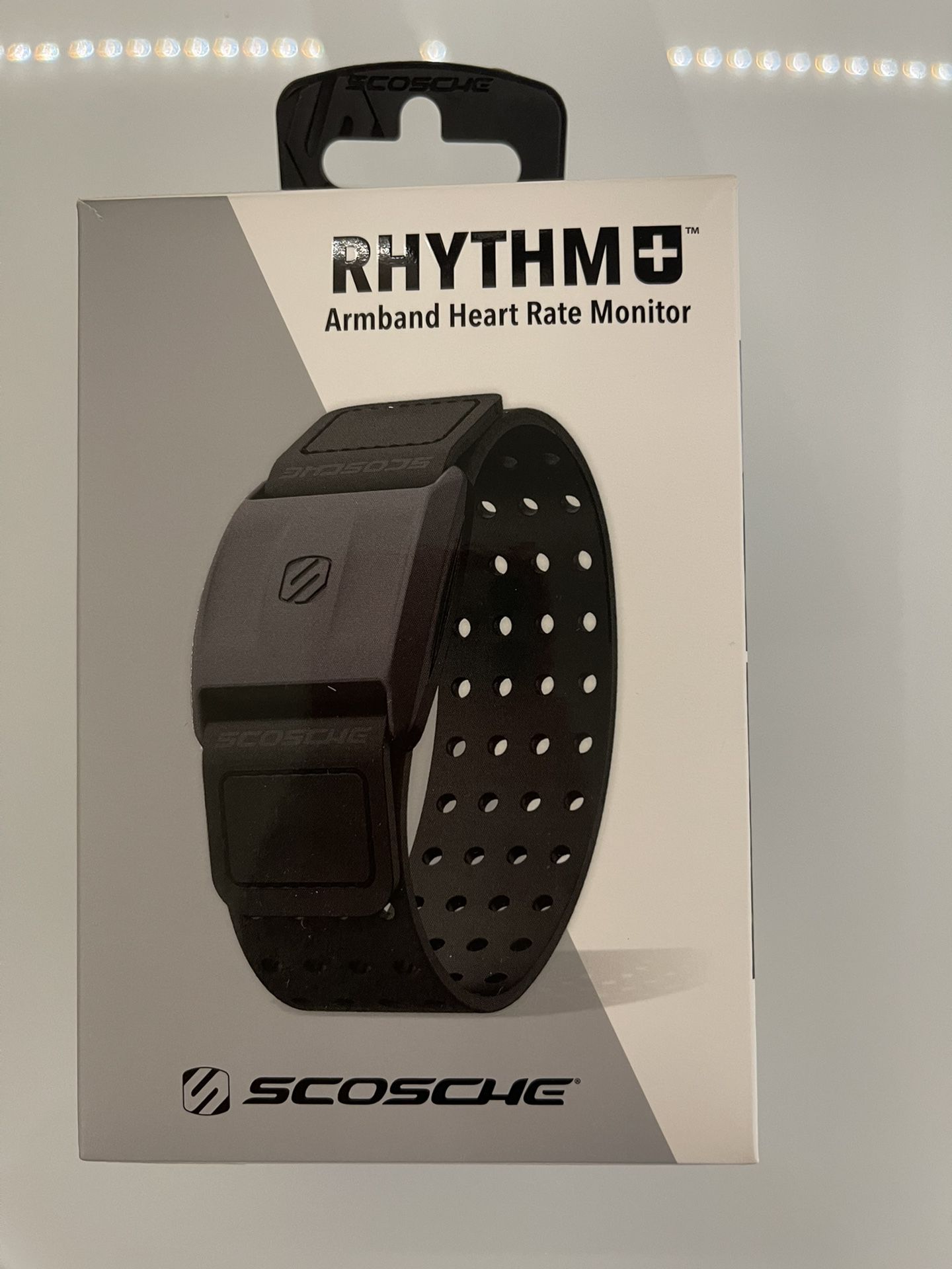Scosche Rhythm+ Heart Rate Monitor Armband Optical Heart Rate Armband Monitor with Dual Band Radio ANT+ and Bluetooth Smart