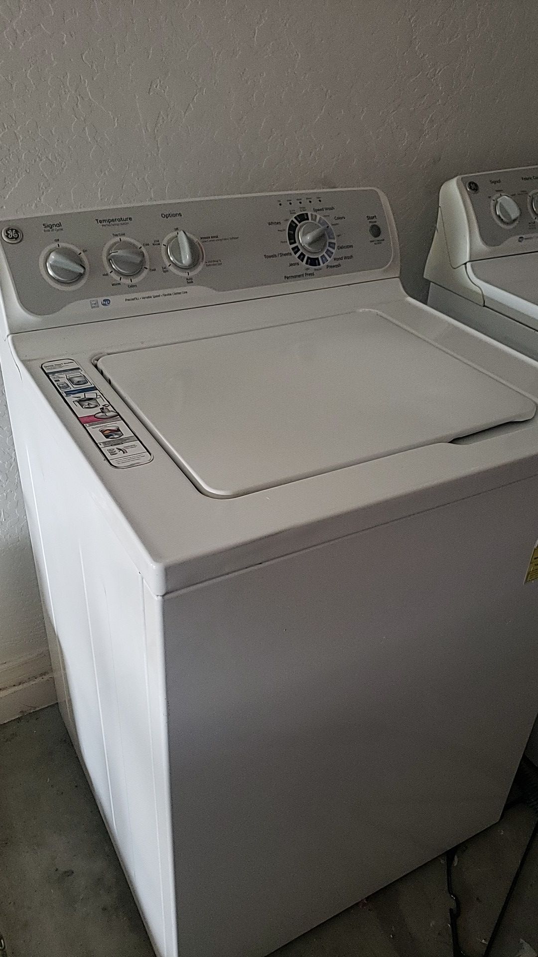 GE washer and dryer