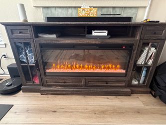 Electric fireplace entertainment center