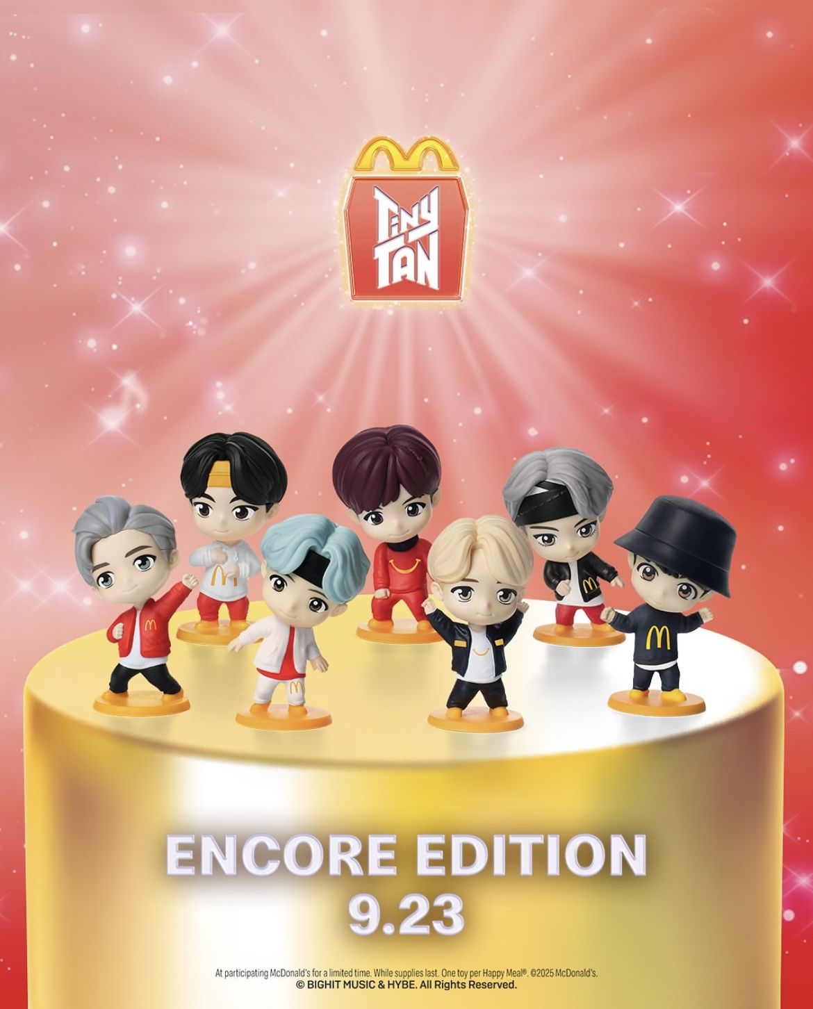 McDonald’s Tiny Tan BTS Encore edition Happy Meal Toys