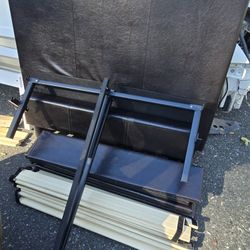 Twin Brown Leather Bed