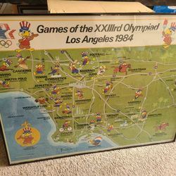 Framed 1984 Olympics Print 