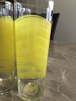 4 brand new BACARDI Limon Rum Glasses