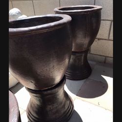 New Flower Pots Made Out Of Cement Perfect Gift 