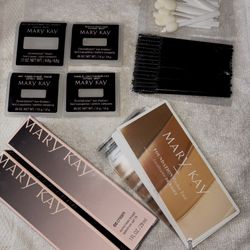 Mary Kay Makeup Lot - CC Cream, Eyeshadows, Blush, Applicators
