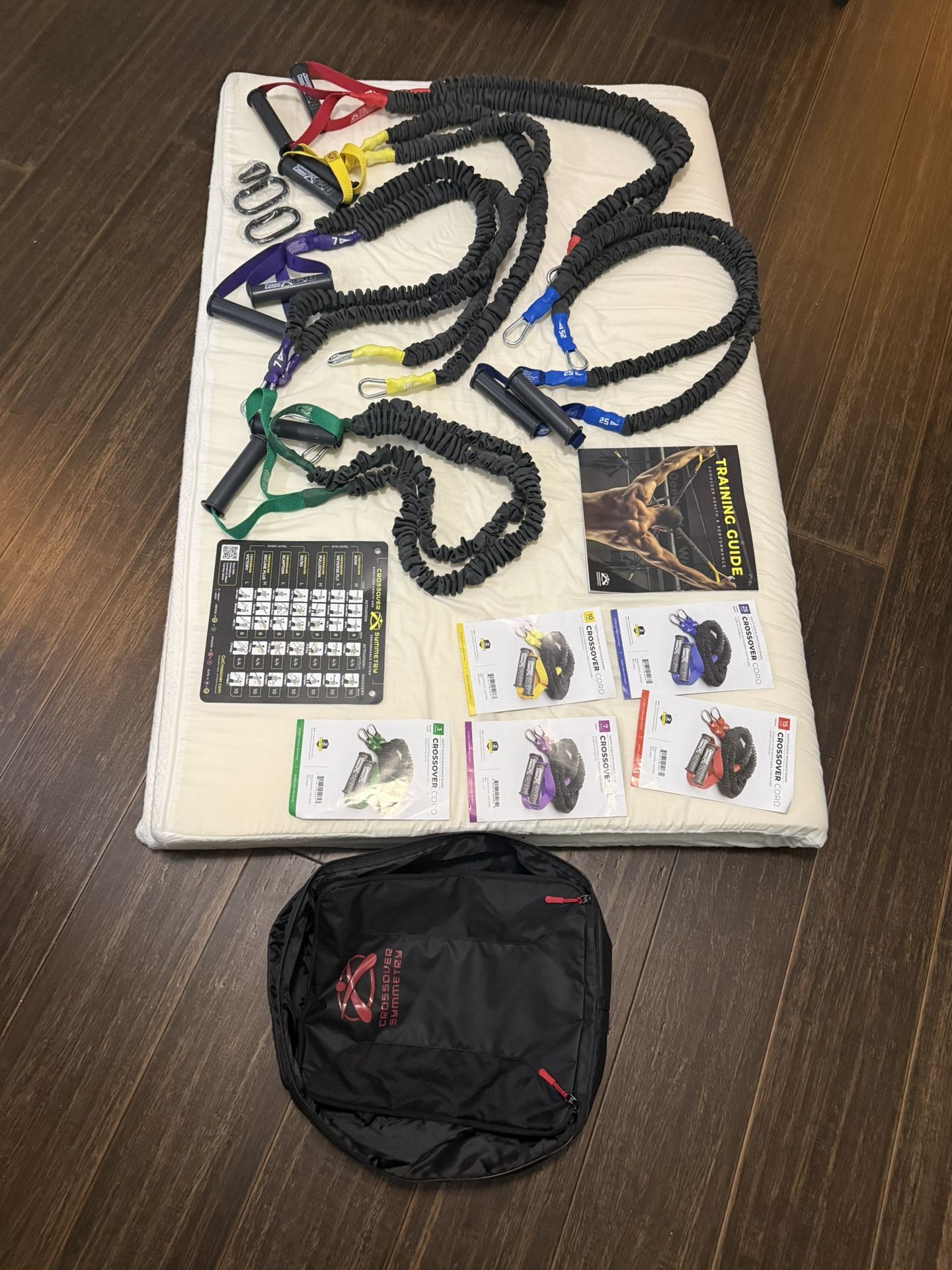 Crossover Symmetry Shoulder Package –25,15,10,7,3 Bands and door straps–Like New Condition