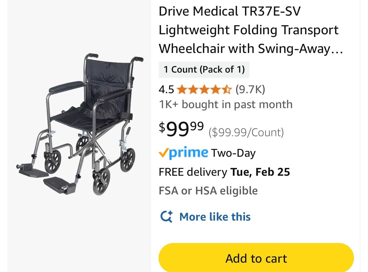 Wheelchair - NEW