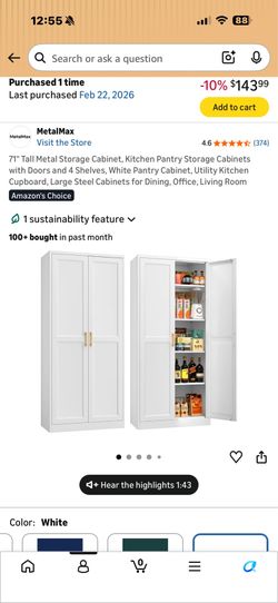 White cabinet