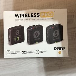 Rode wireless Pro Compact Microphone System