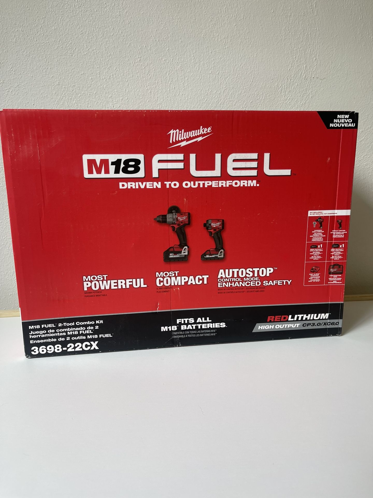 Milwaukee M18 Fuel 2-Tool Combo kit with High Output Batteries