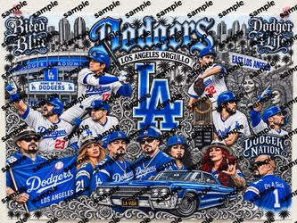 LA Dodgers Fan Art Poster Print