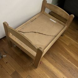 Wooden Doll Bed