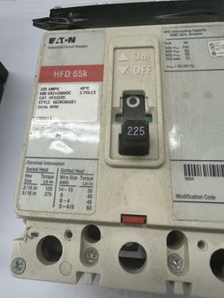 Eaton 225amp breaker