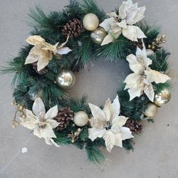 LARGE 27" OVERSIZE Lighted Christmas Wreath Beautiful