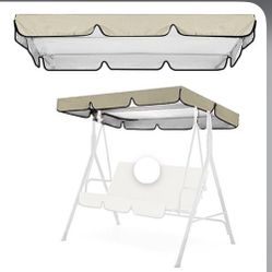 Outdoor Swing Waterproof Oxford Cloth Canopy, Garden Swing Chair Replacement Canopy (2 Sizes Available)