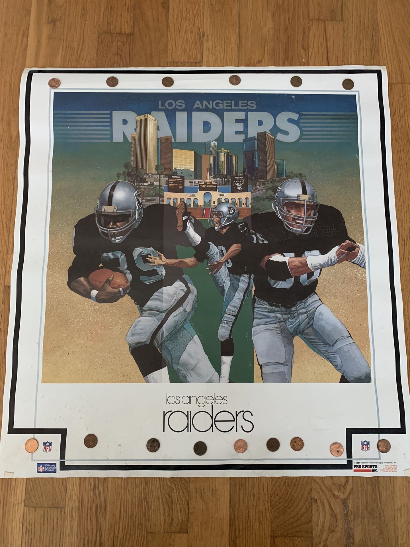 1980s LA Raiders Poster