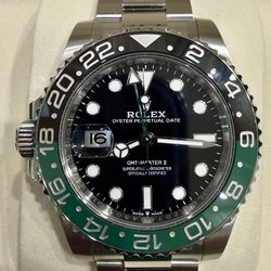 Brand New March 9, 2026 Rolex GMT II “Sprite” Oyster. Unworn.