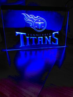 TENNESSEE TITANS LED NEON BLUE LIGHT SIGN 8x12