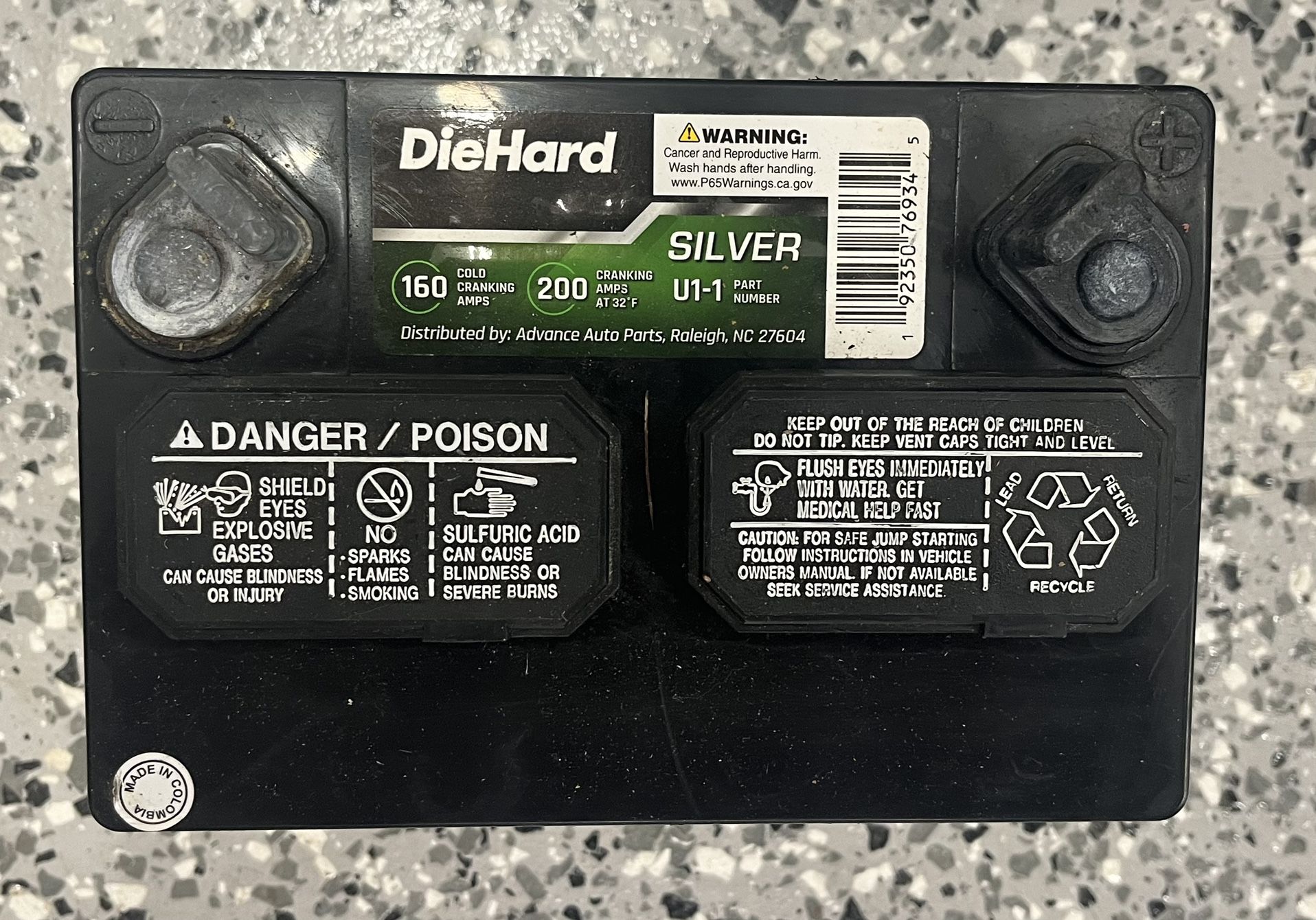 Die Hard Lawn Tractor Battery 