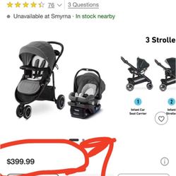 Greco stroller comes with car seat and everything.