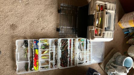 Plano Guide Series Tackle Box In Good Condition Filled With Lots Of Fishing Tackle