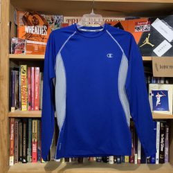 CHAMPION VaporGear-royal blue ‘POWER FLEX’ long sleeve athletic/base layer top