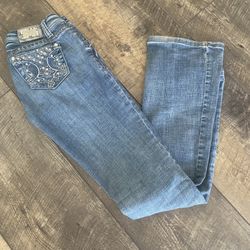 LA Idol USA Embellished Bootcut Jeans Blue Denim Medium Wash Size 3