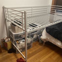 Twin Loft Bed White