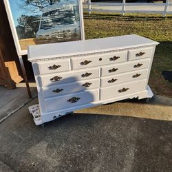 White 7 Drawer Dresser